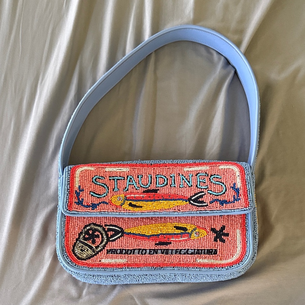 LIKE NEW STAUD Tommy Beaded Bag, Staudines Pink - Picture 4 of 8
